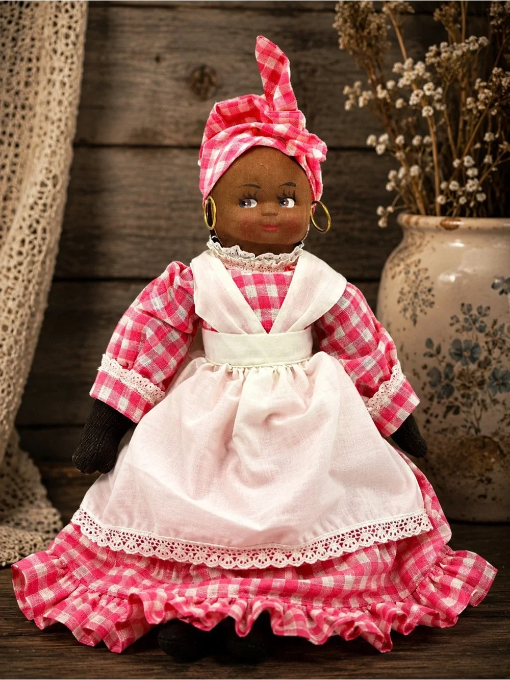 Vintage handmade folk art doll